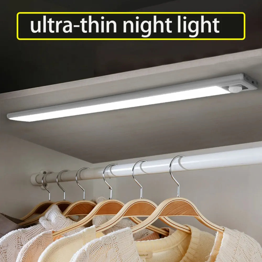 Motion Sensor LED Cabinet Light – Wireless Rechargeable Night Light