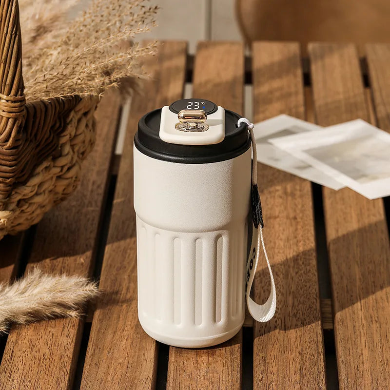 Smart Temperature Display Stainless Steel Vacuum Bottle – 450ML