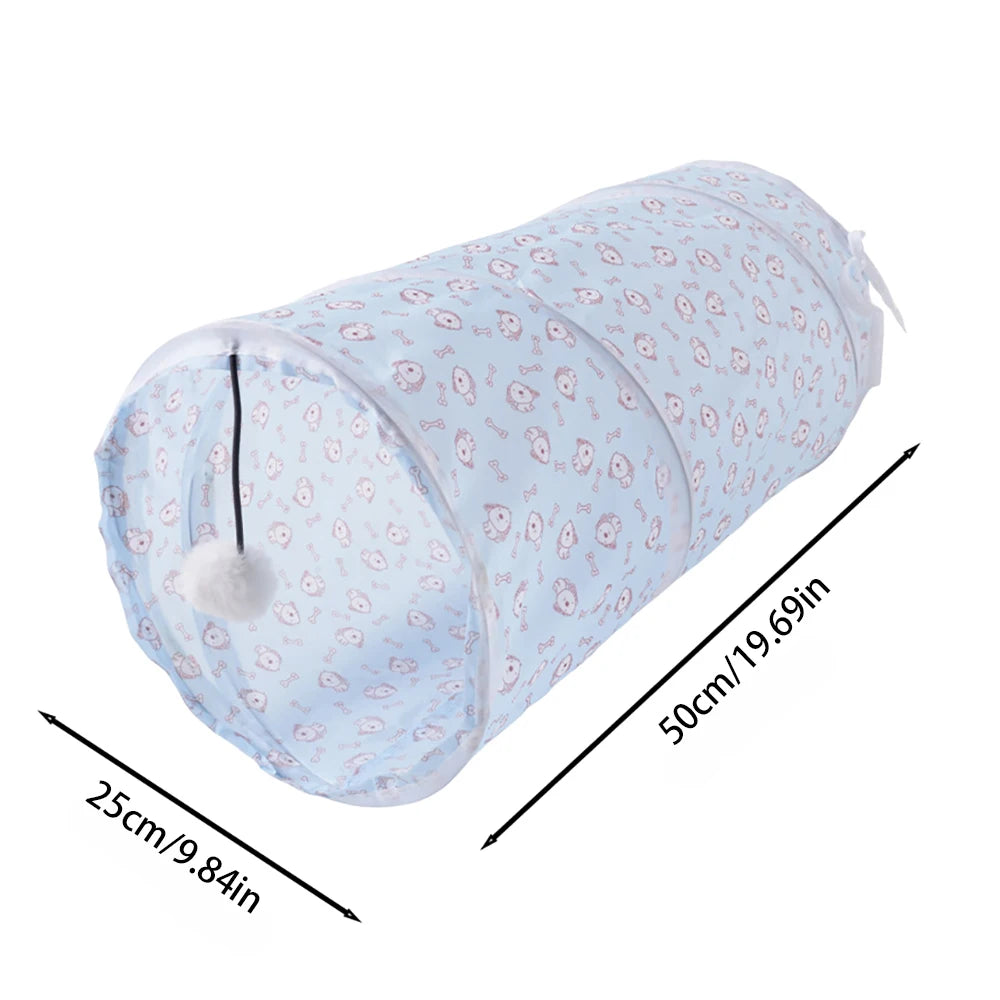 Foldable Pet Play Tunnel – Interactive Cat & Small Dog Toy Tube