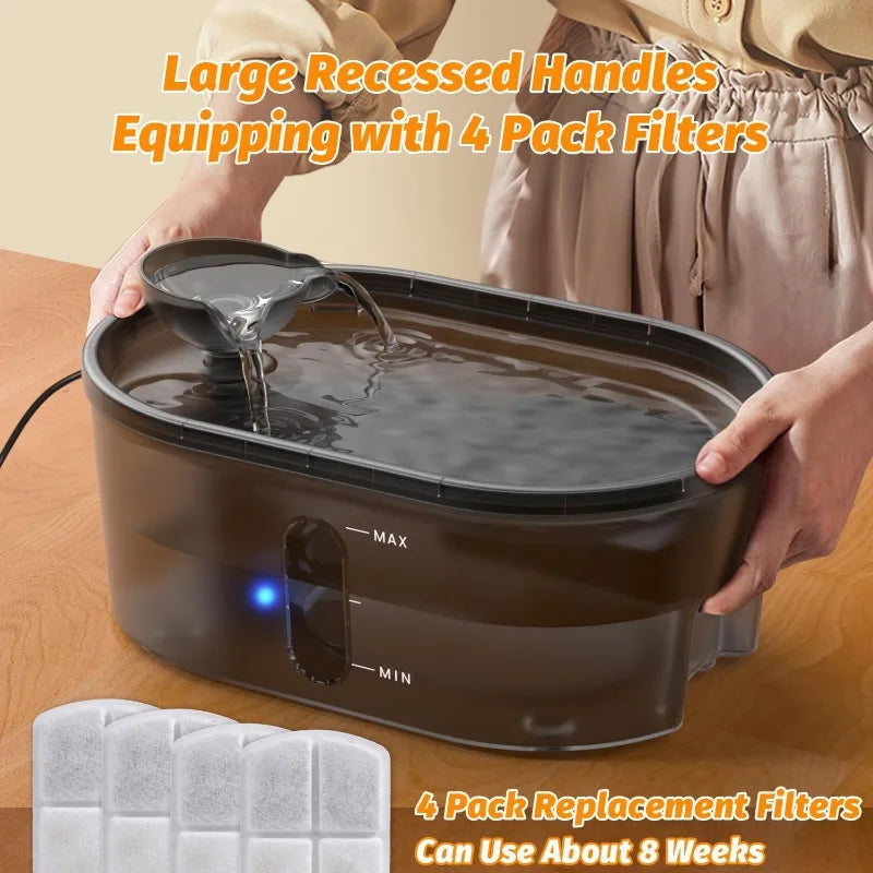 7L Ultra-Quiet Pet Water Fountain – Automatic Dog & Cat Drinking Fountain with 5-Layer Filter