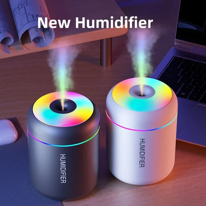 Mini USB Air Humidifier – Portable Aroma Diffuser with LED Light for Home & Bedroom