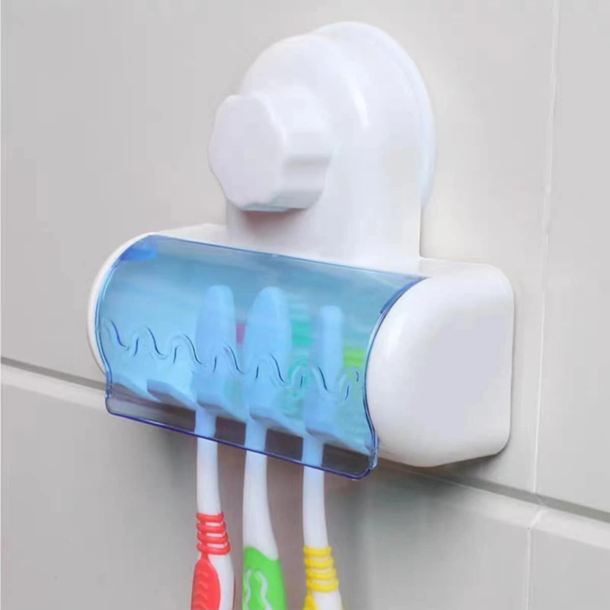 Wall Mounted Toothbrush Holder with Drain System | Bathroom Organizer