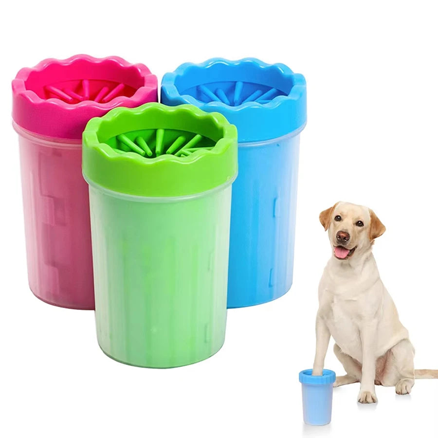 Pet Paw Cleaner Cup – Portable Dog Foot Washer with Silicone Brush