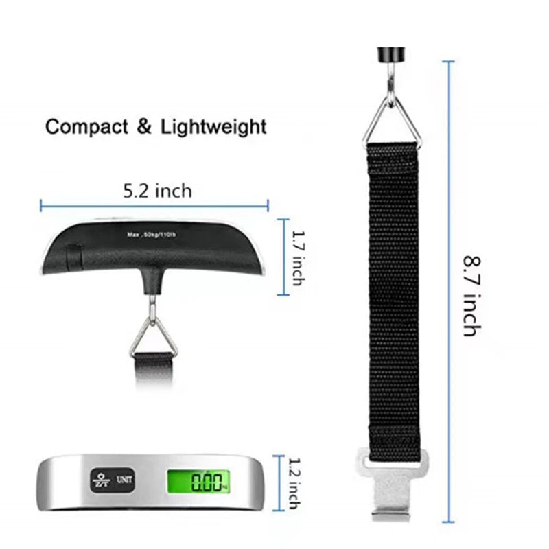Portable Digital Luggage Scale | Travel Baggage Weight Checker