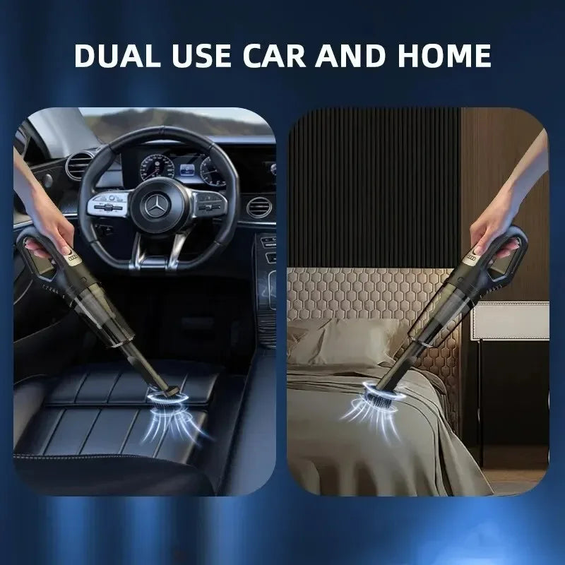 120W Portable Car Vacuum Cleaner – Handheld Cordless Mini Vacuum for Car, Home & Office