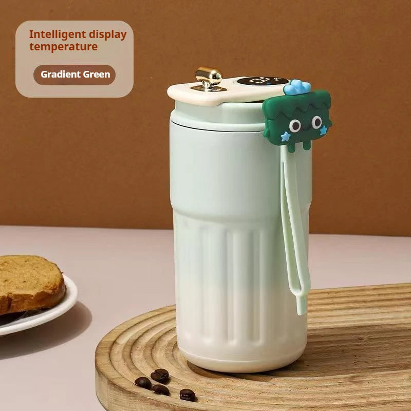 Smart Temperature Display Stainless Steel Vacuum Bottle – 450ML
