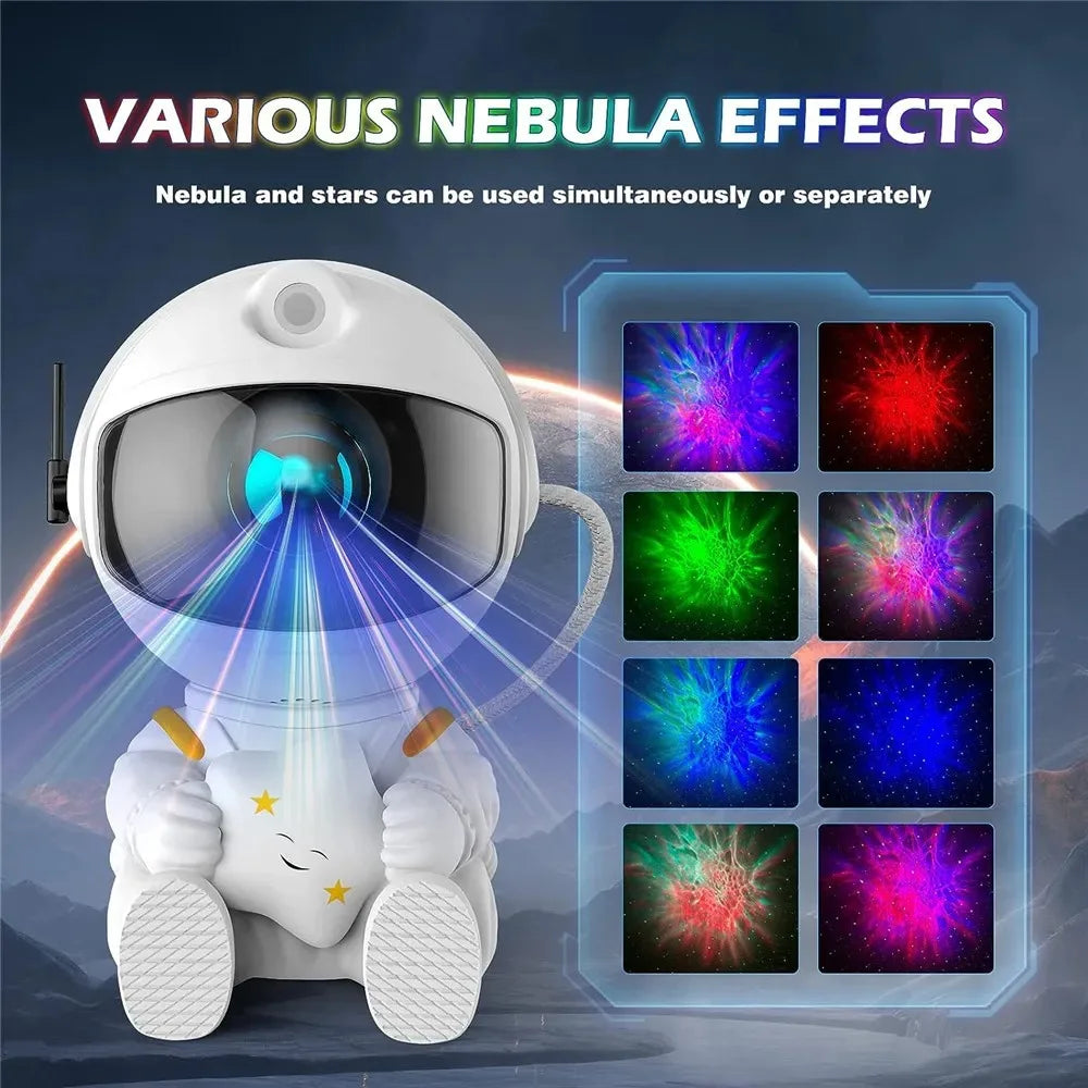 Astronaut Galaxy Star Projector – Night Light for Bedroom & Home Decor