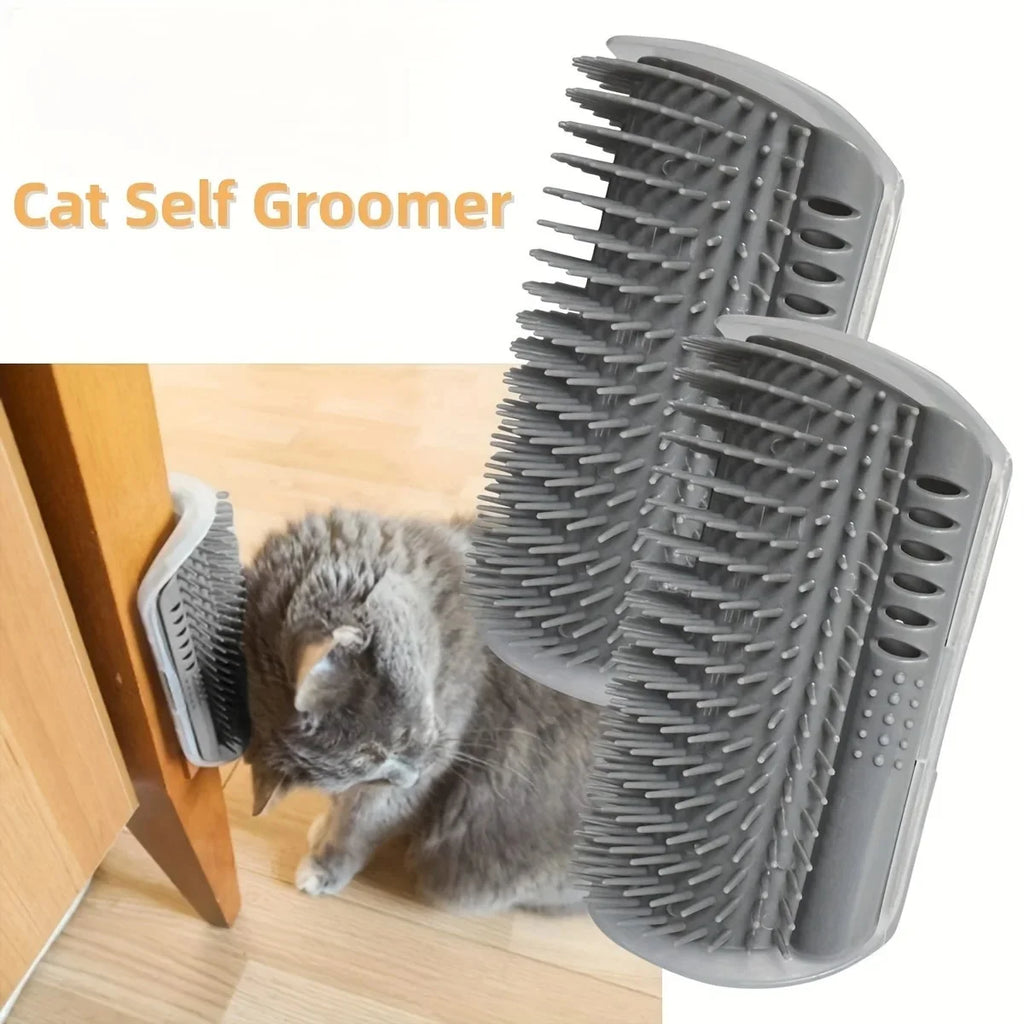 Cat Self Groomer Brush – Wall-Mounted Pet Massage & Fur Removal Comb