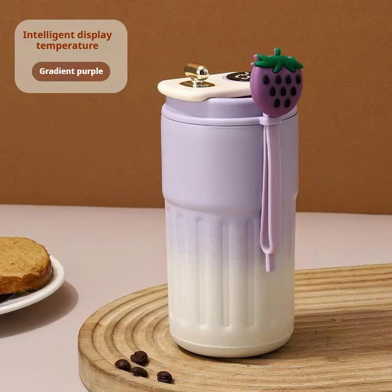Smart Temperature Display Stainless Steel Vacuum Bottle – 450ML
