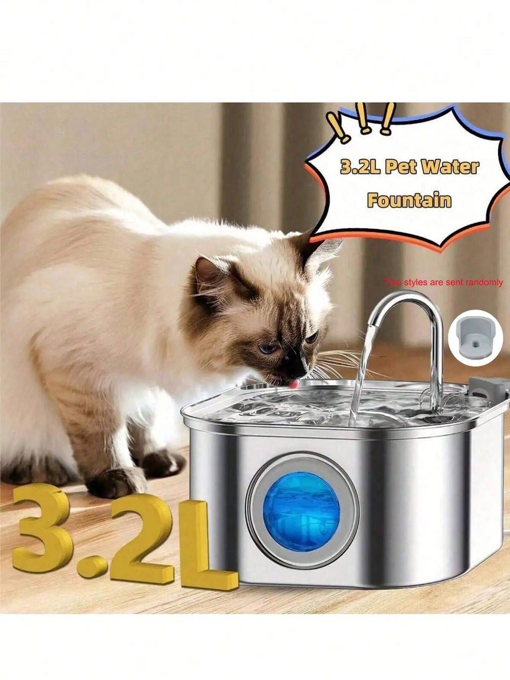 Automatic Pet Water Fountain – USB Stainless Steel Cat & Dog Drinking Water Dispenser