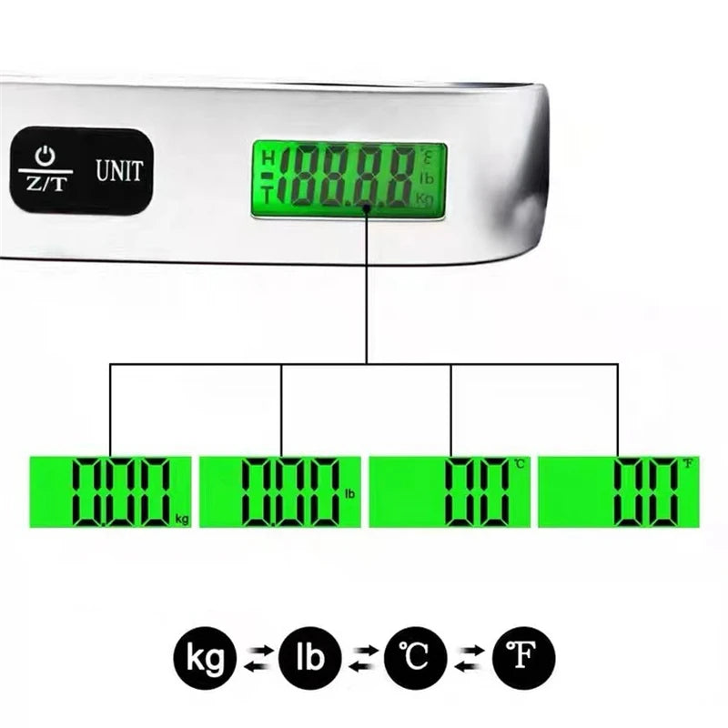 Portable Digital Luggage Scale | Travel Baggage Weight Checker