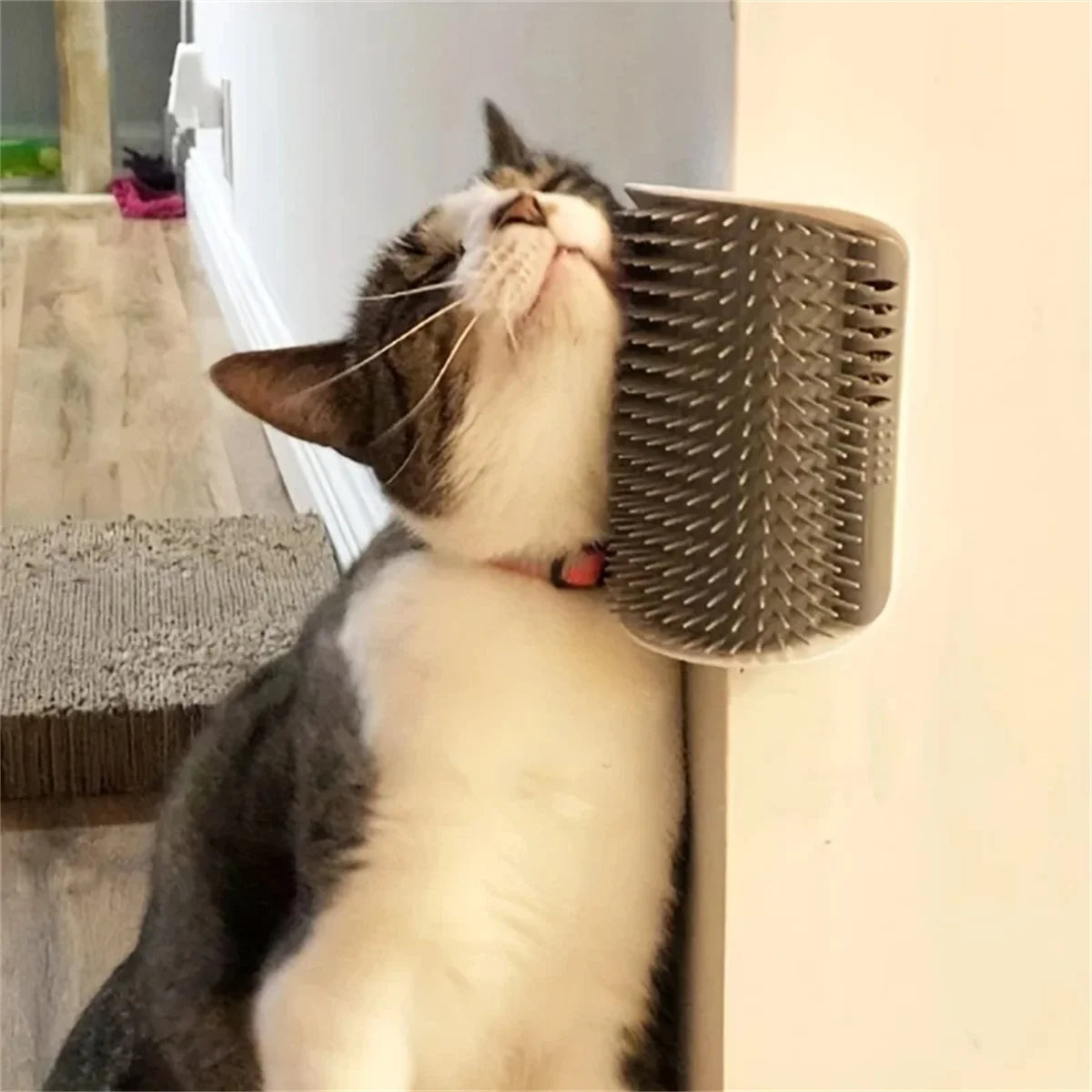 Cat Self Groomer Brush – Wall-Mounted Pet Massage & Fur Removal Comb