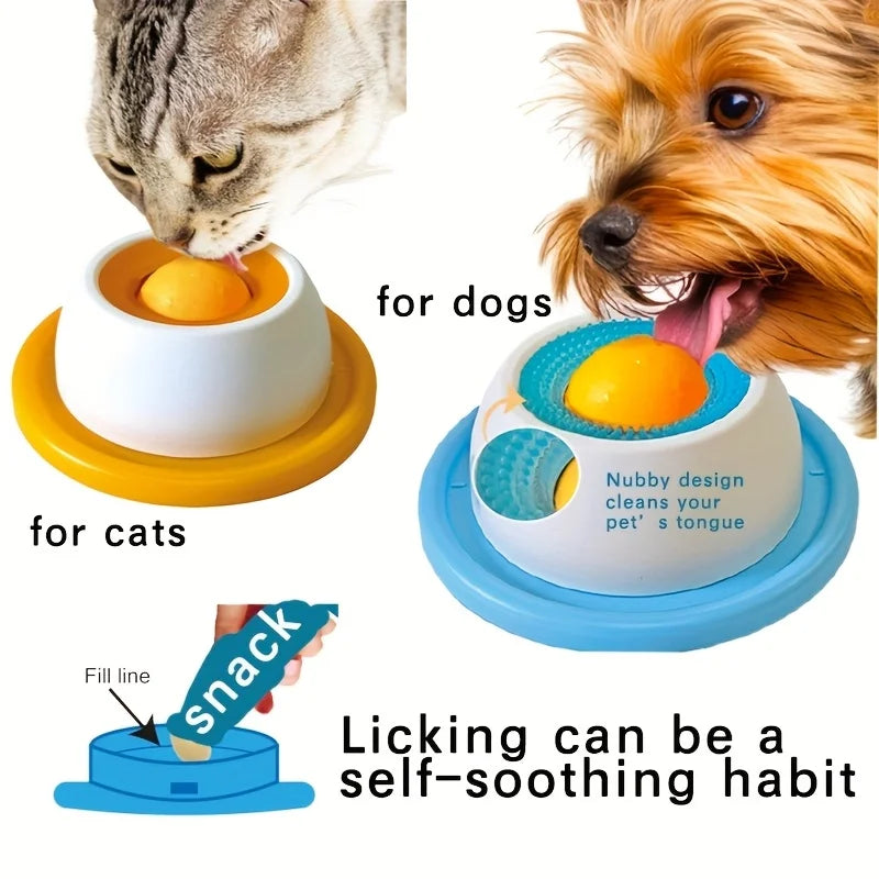 Pet Lick Mat Bowl – Anti-Anxiety Slow Feeder for Dogs & Cats