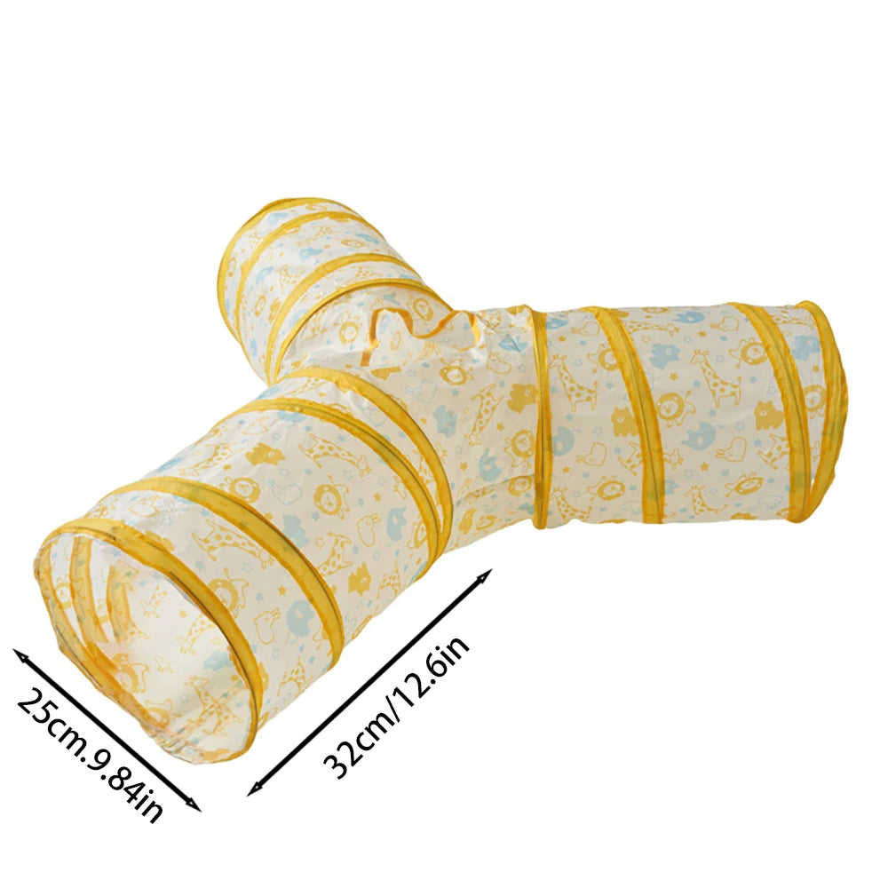 Foldable Pet Play Tunnel – Interactive Cat & Small Dog Toy Tube