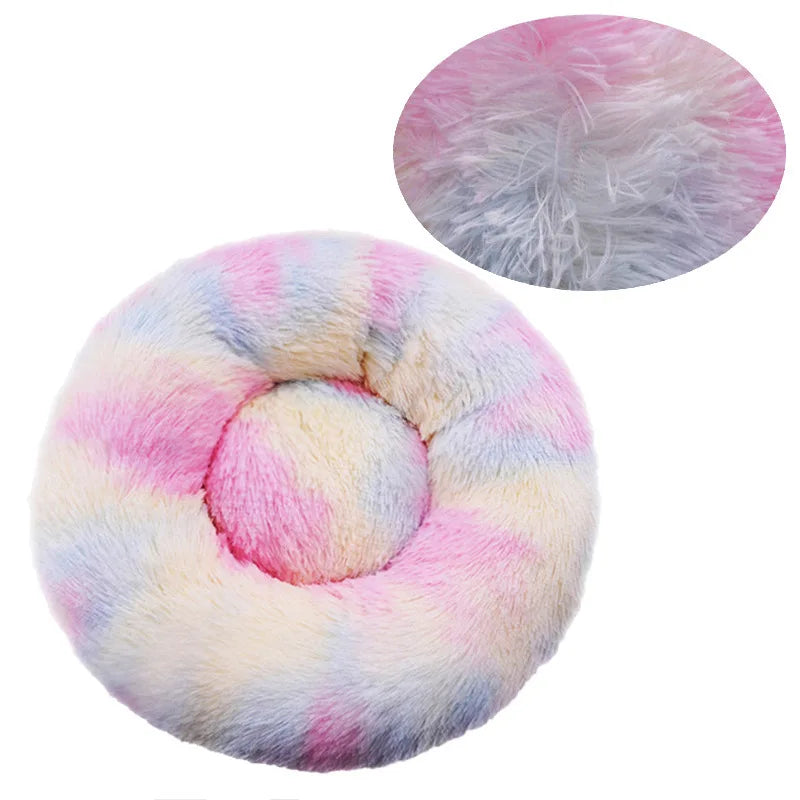 Calming Donut Dog Bed | Soft Plush Anti-Anxiety Pet Bed