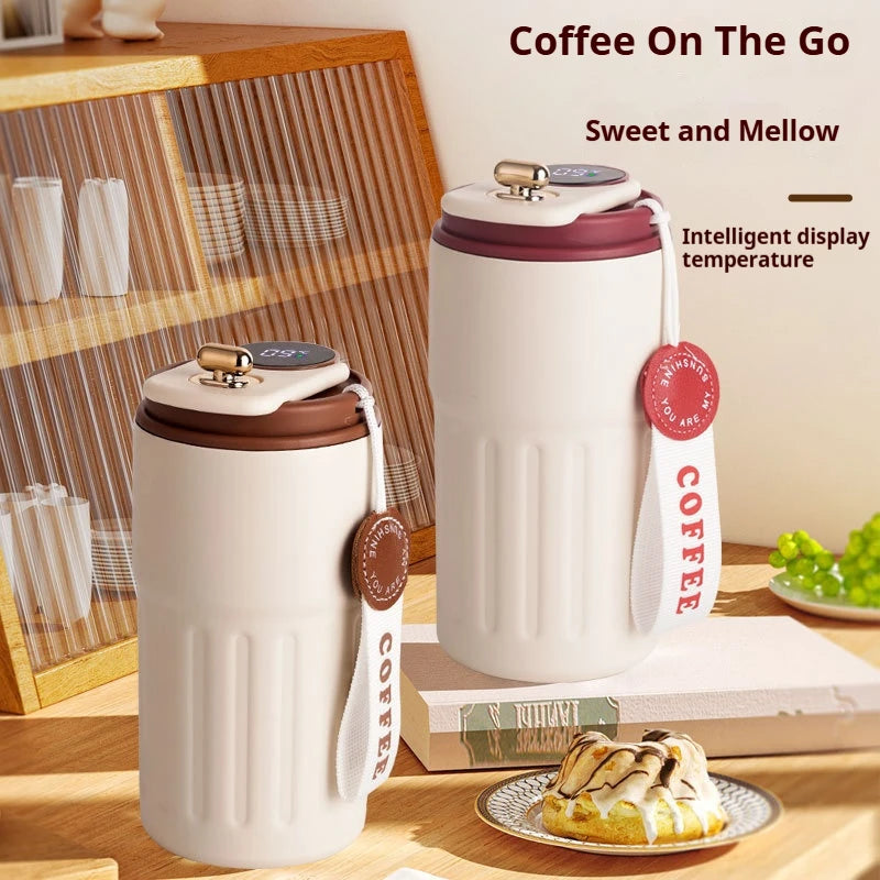 Smart Temperature Display Stainless Steel Vacuum Bottle – 450ML