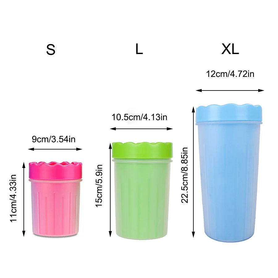 Pet Paw Cleaner Cup – Portable Dog Foot Washer with Silicone Brush
