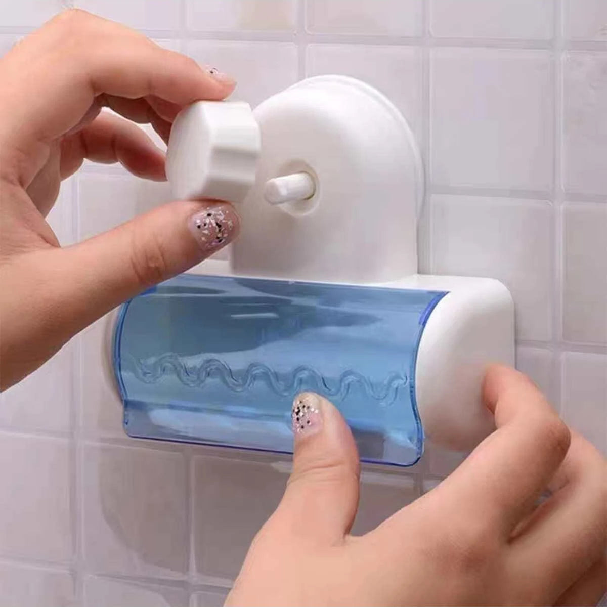 Wall Mounted Toothbrush Holder with Drain System | Bathroom Organizer