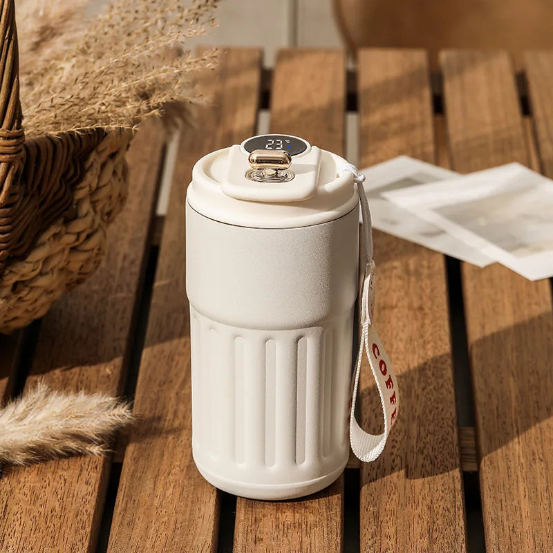 Smart Temperature Display Stainless Steel Vacuum Bottle – 450ML