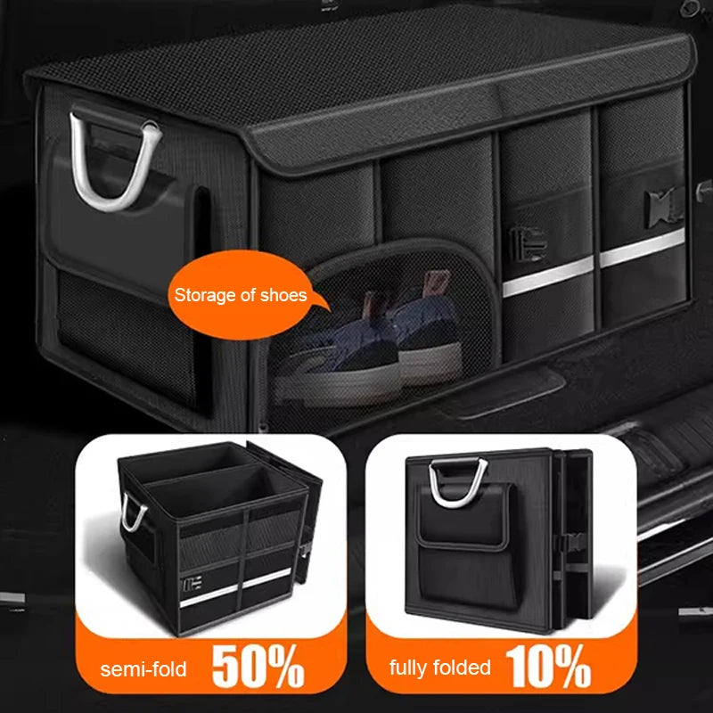 Premium Foldable Car Trunk Organizer – Large Capacity Waterproof Storage Box