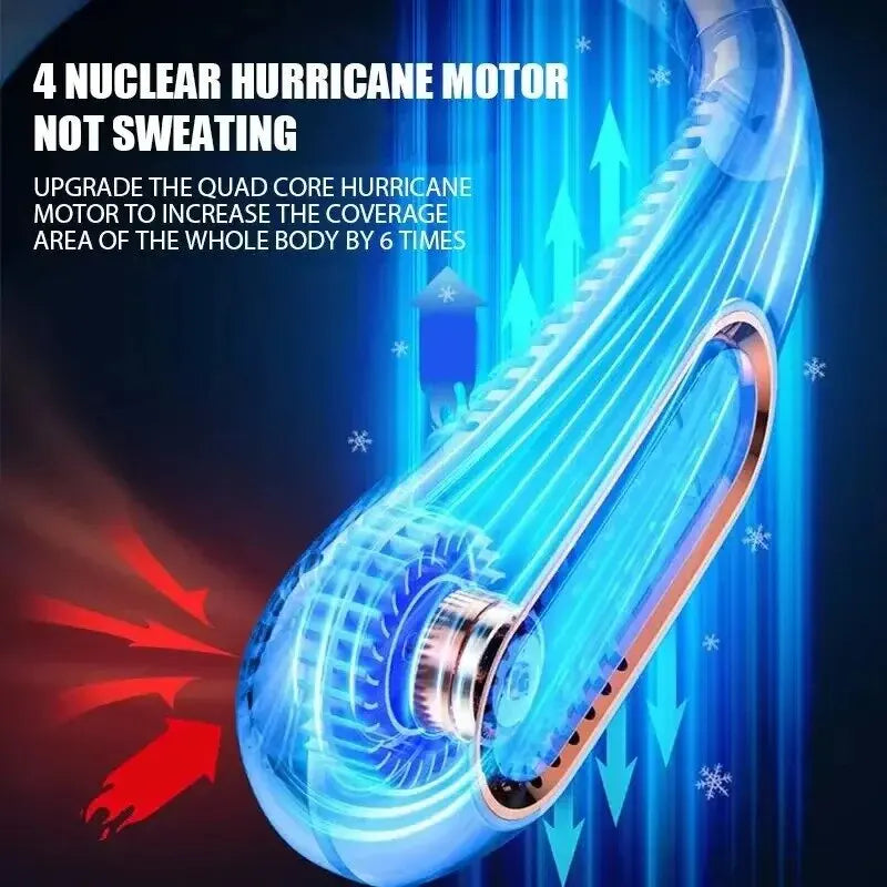 Portable Neck Fan – Rechargeable Hands-Free Cooling Fan