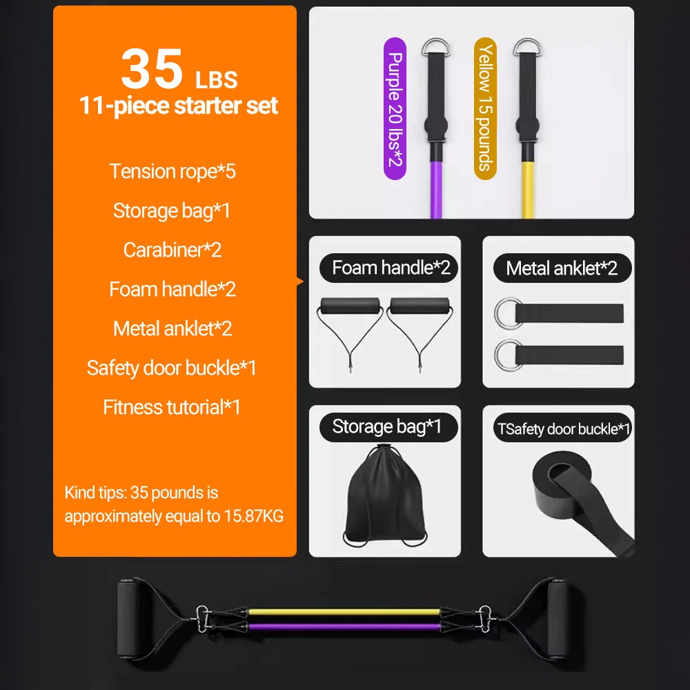 Resistance Bands Workout Set – Portable Home Gym Training Kit