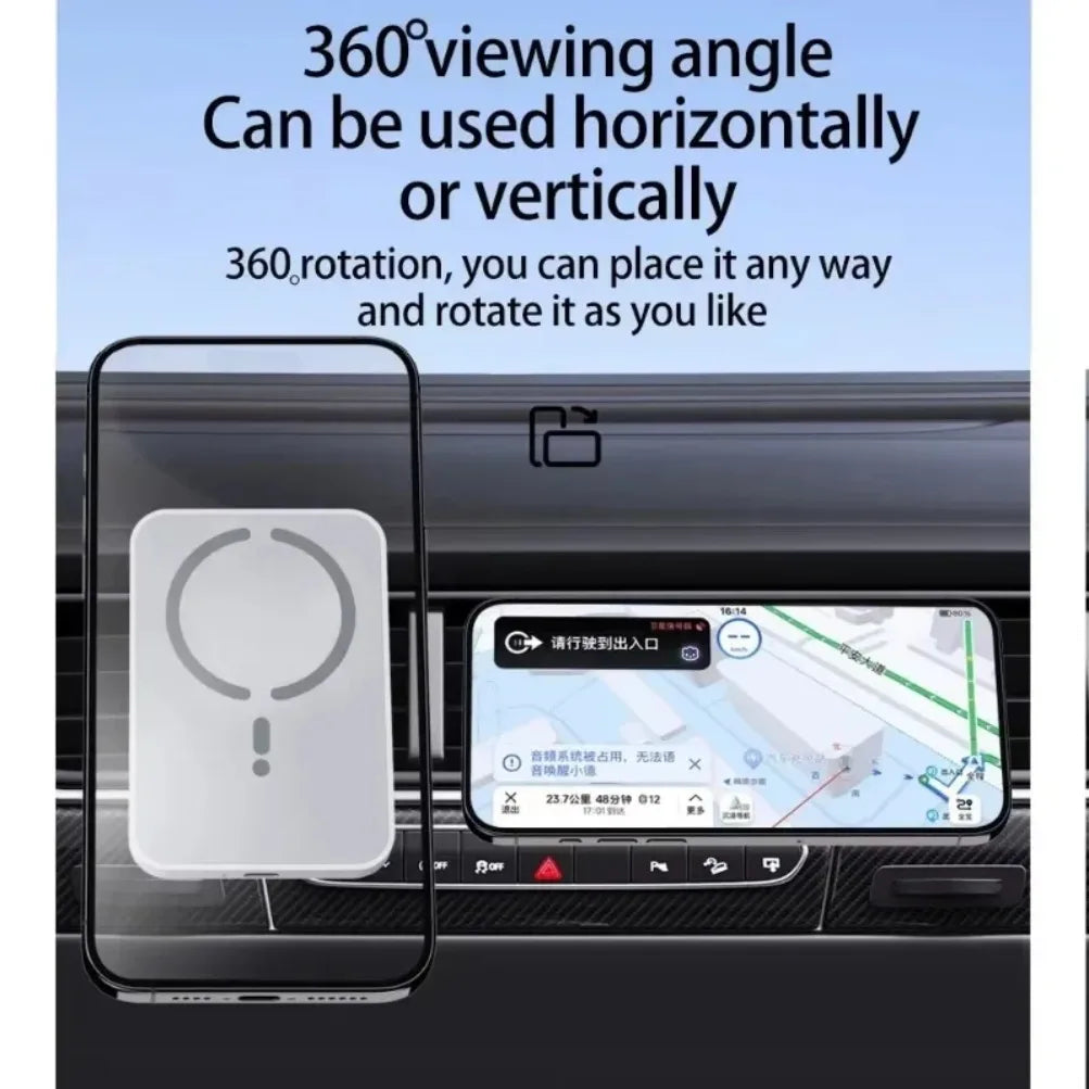 30W Magnetic Wireless Car Charger – Fast Charging Phone Mount