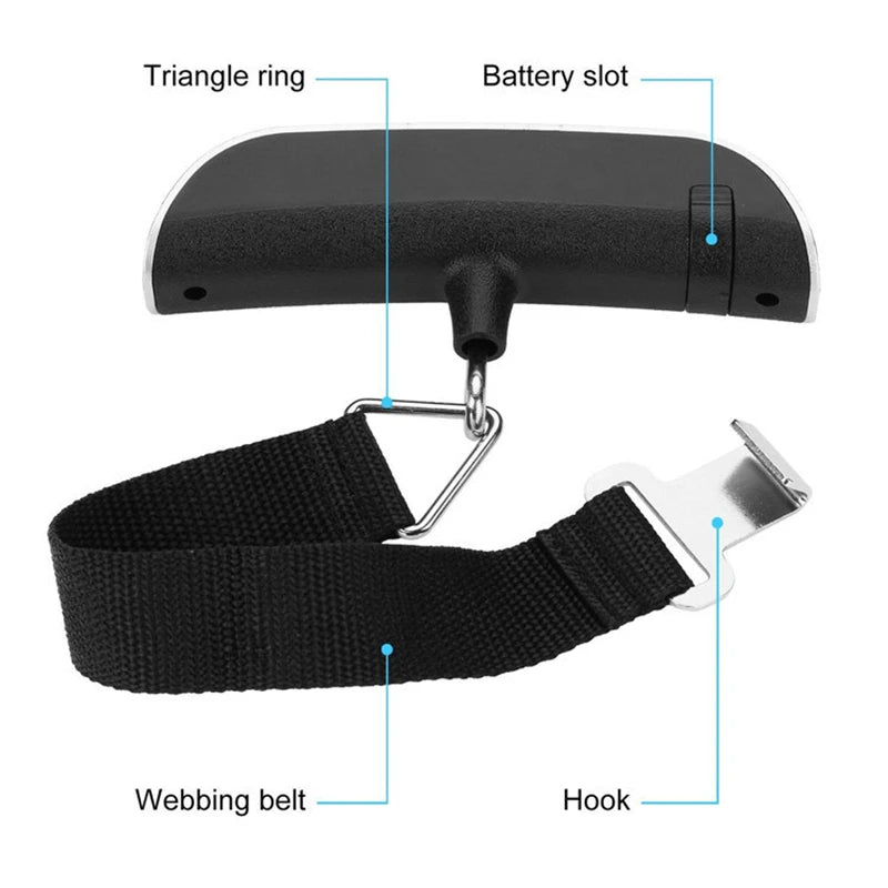 Portable Digital Luggage Scale | Travel Baggage Weight Checker