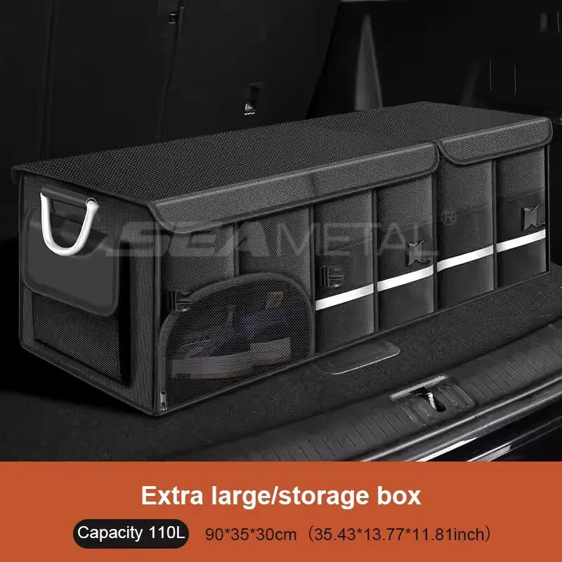 Premium Foldable Car Trunk Organizer – Large Capacity Waterproof Storage Box