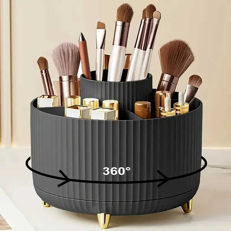 360° Rotating Makeup Brush Holder – Cosmetic Organizer