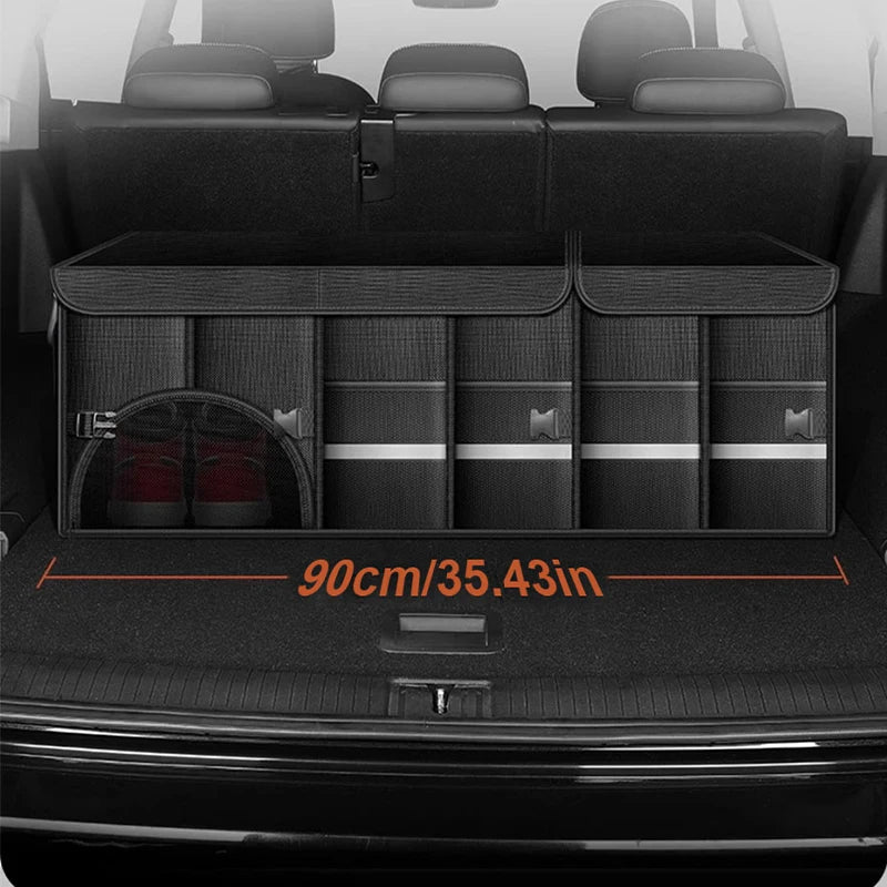 Premium Foldable Car Trunk Organizer – Large Capacity Waterproof Storage Box