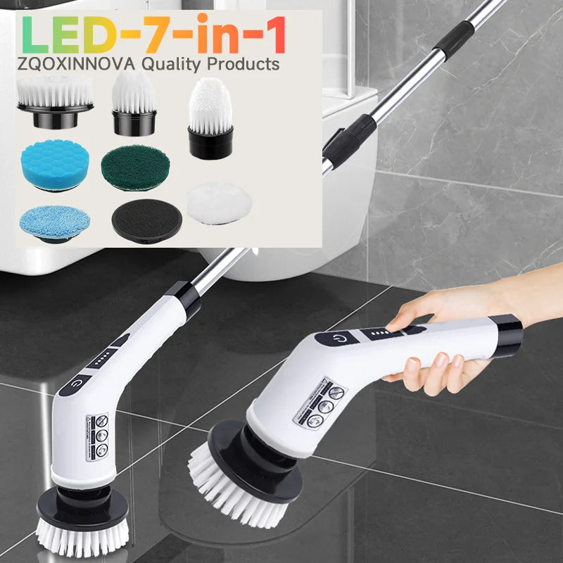 Electric Cleaning Brush – Rechargeable Spin Scrubber