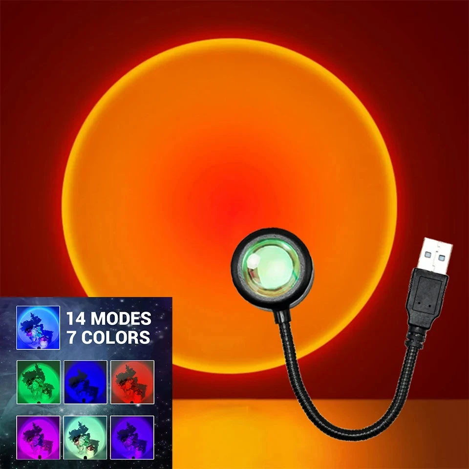 Sunset Projection Lamp – Aesthetic LED Room Decor Light