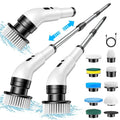 9-in-1 Cordless Electric Spin Scrubber with Adjustable Handle – Bathroom & Kitchen Cleaning Brush