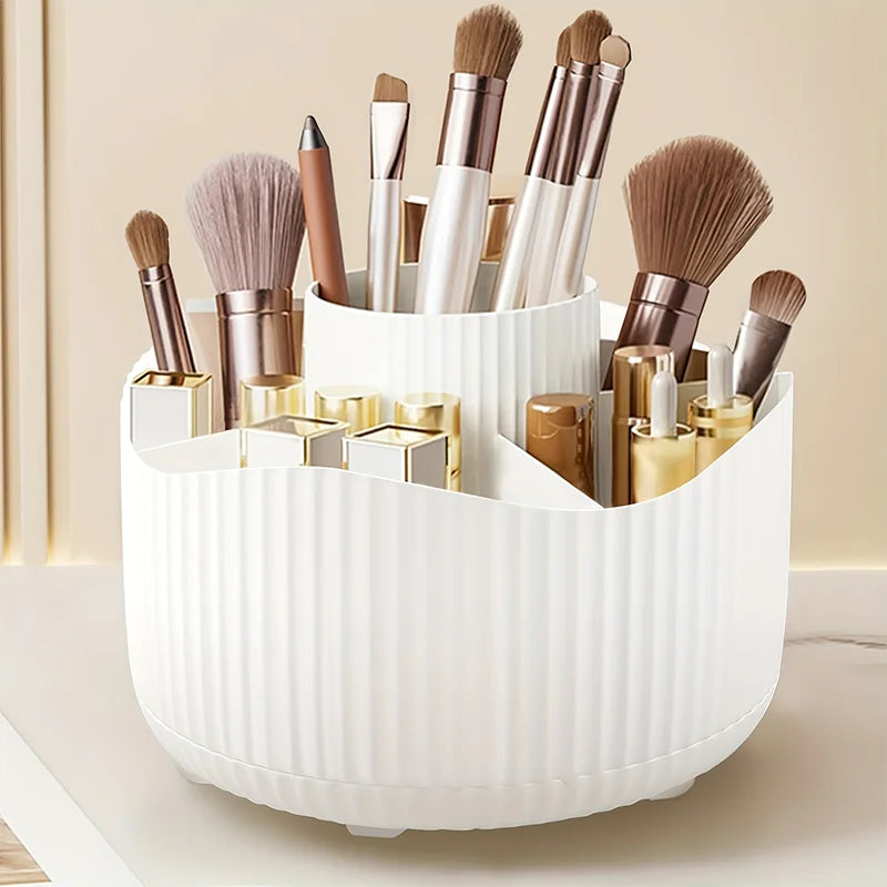 360° Rotating Makeup Brush Holder – Cosmetic Organizer