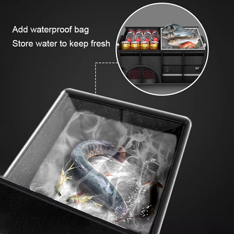 Premium Foldable Car Trunk Organizer – Large Capacity Waterproof Storage Box