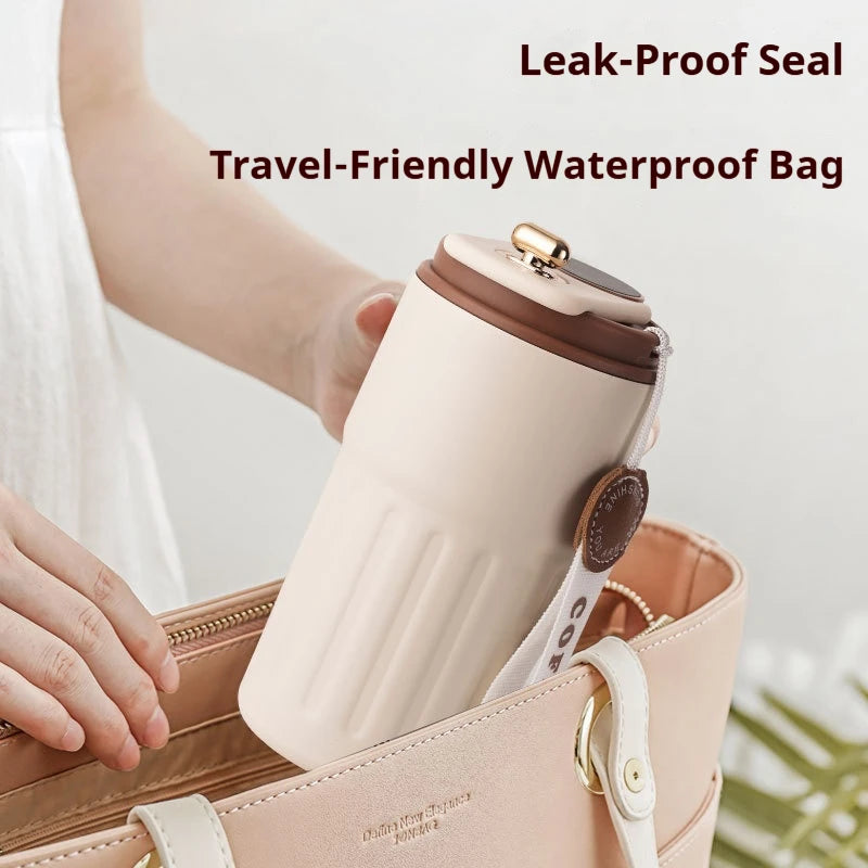 Smart Temperature Display Stainless Steel Vacuum Bottle – 450ML
