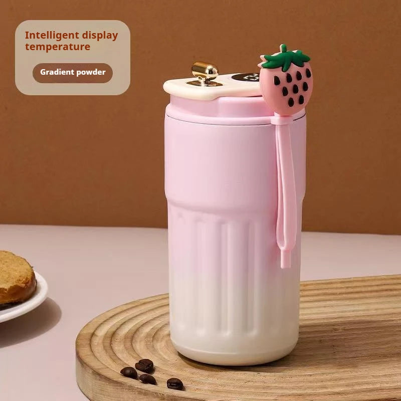 Smart Temperature Display Stainless Steel Vacuum Bottle – 450ML