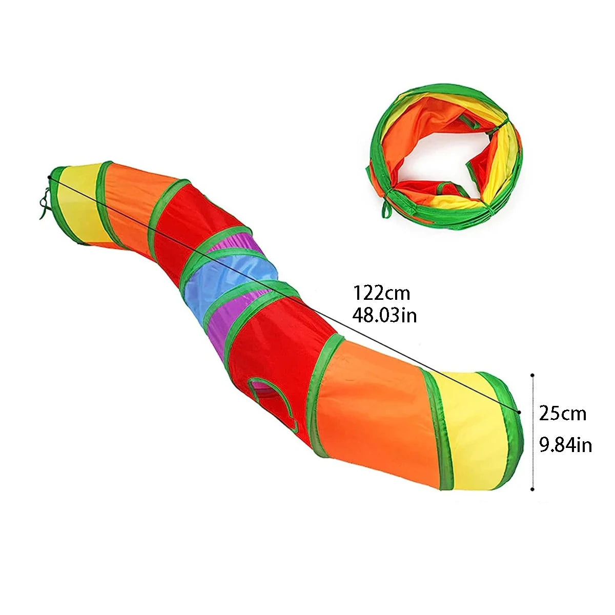 Foldable Pet Play Tunnel – Interactive Cat & Small Dog Toy Tube