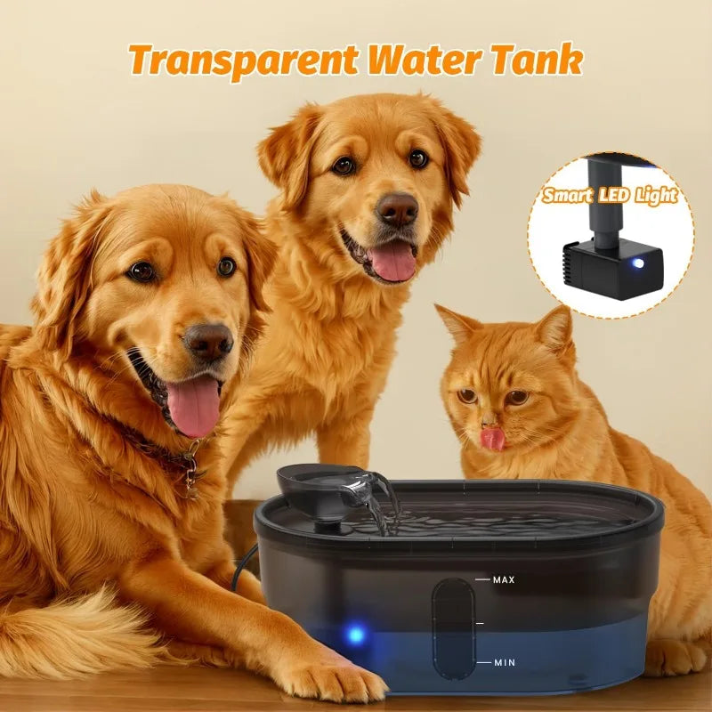 7L Ultra-Quiet Pet Water Fountain – Automatic Dog & Cat Drinking Fountain with 5-Layer Filter
