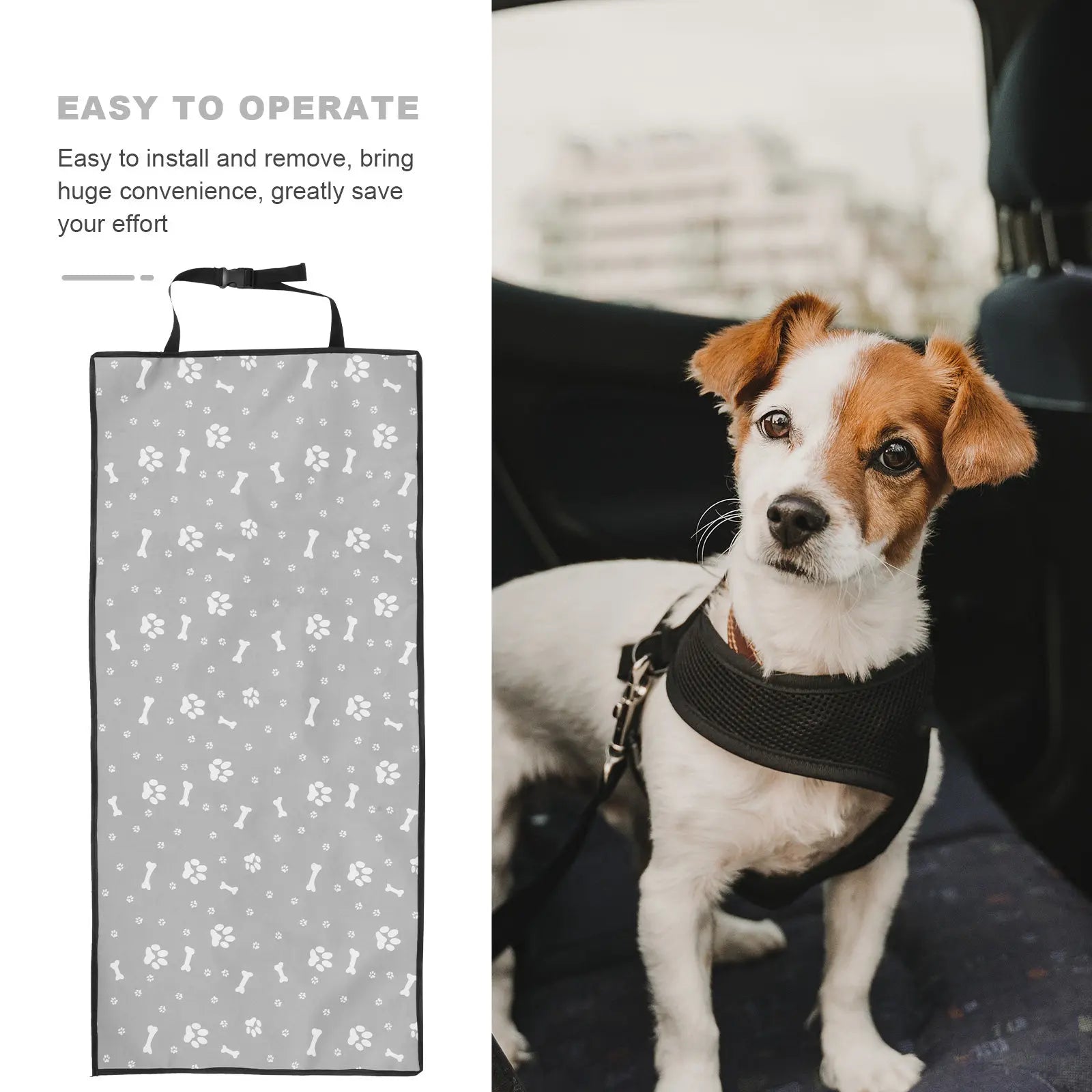Waterproof Dog Car Seat Cover – Non-Slip Pet Back Seat Protector for Cars & SUVs