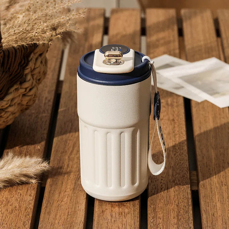 Smart Temperature Display Stainless Steel Vacuum Bottle – 450ML