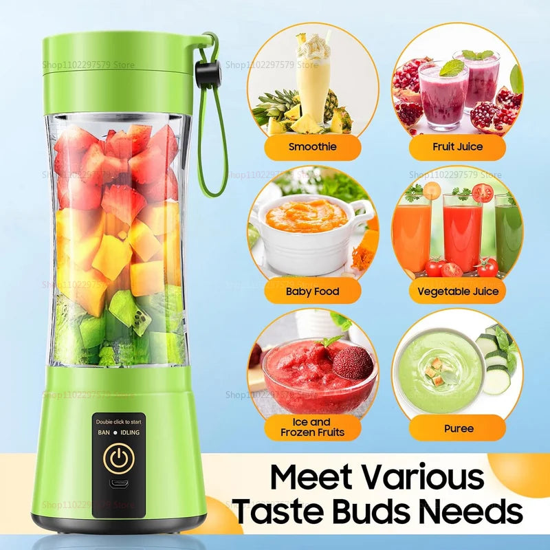 Portable USB Rechargeable Mini Blender – Smoothie & Juice Maker