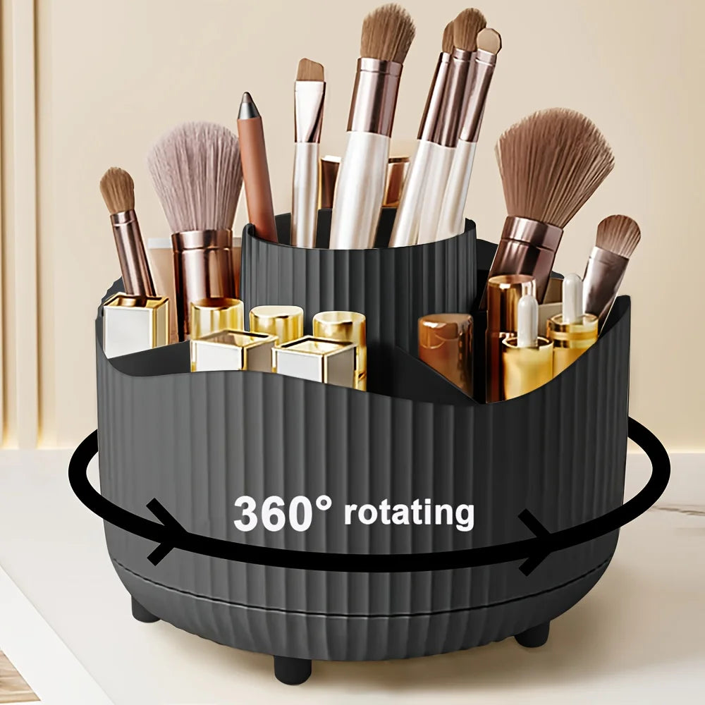 360° Rotating Makeup Brush Holder – Cosmetic Organizer