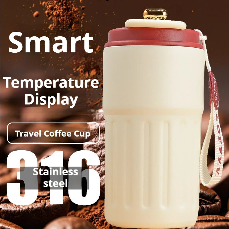Smart Temperature Display Stainless Steel Vacuum Bottle – 450ML