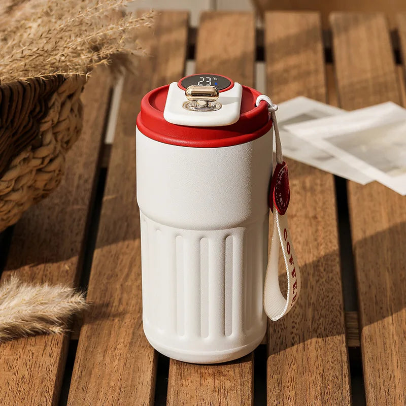 Smart Temperature Display Stainless Steel Vacuum Bottle – 450ML
