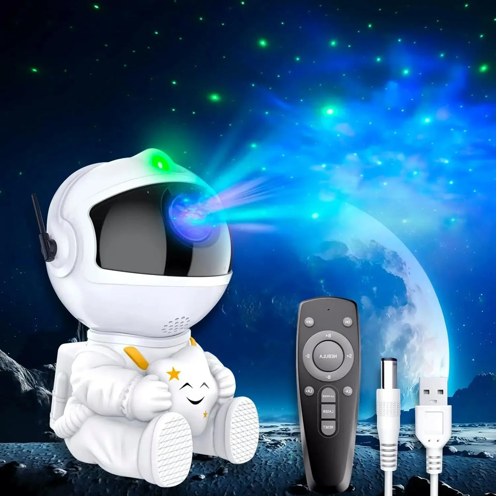 Astronaut Galaxy Star Projector – Night Light for Bedroom & Home Decor