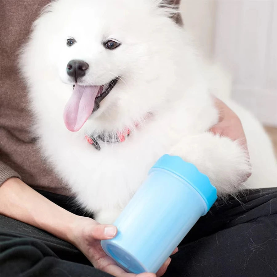 Pet Paw Cleaner Cup – Portable Dog Foot Washer with Silicone Brush