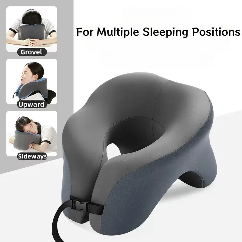 Memory Foam Travel Neck Pillow | Ergonomic Airplane Travel Pillow