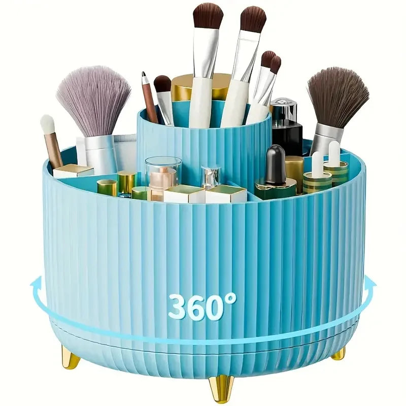360° Rotating Makeup Brush Holder – Cosmetic Organizer